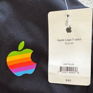APPLE t-shirt with rainbow logo